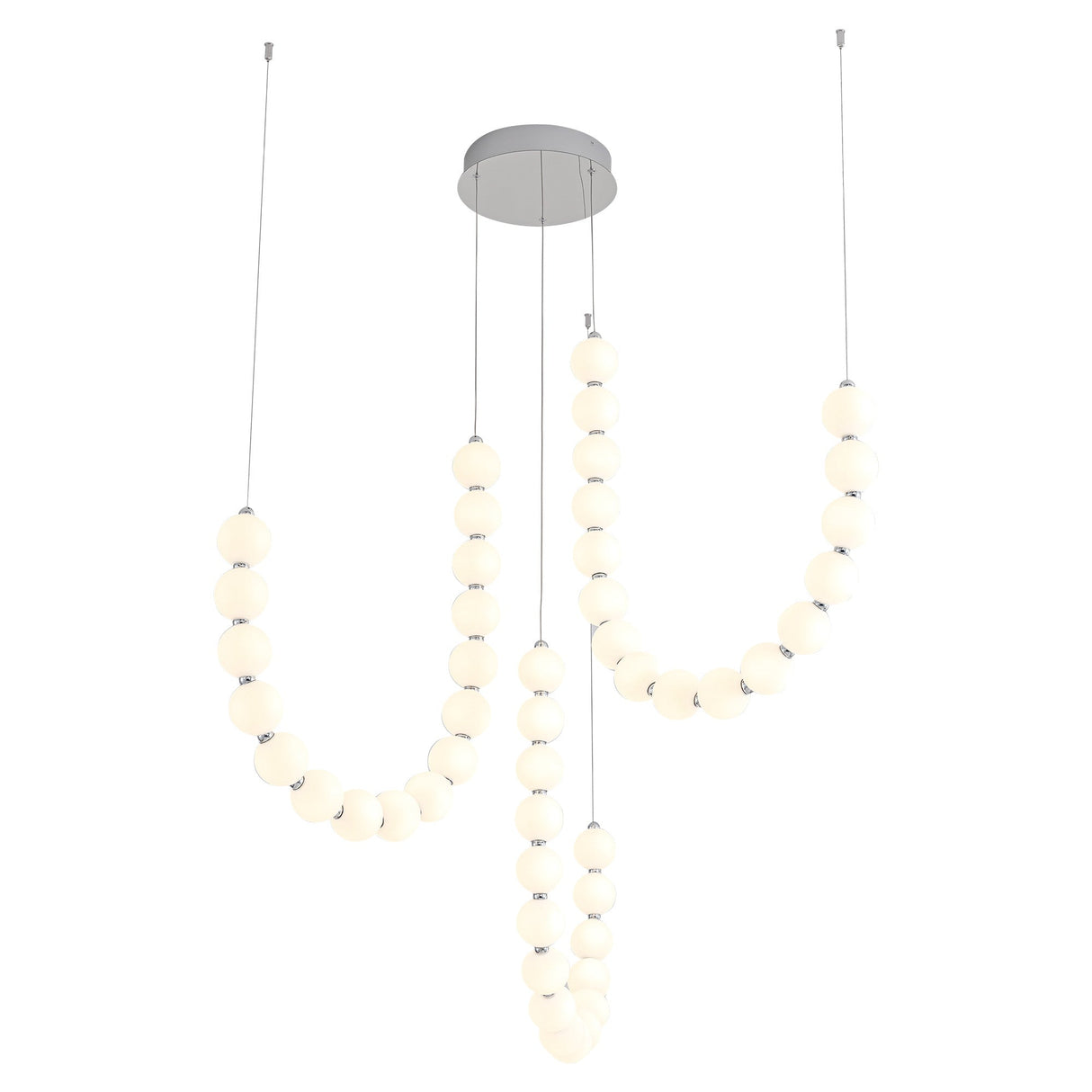 Alora Akoya 54-in 3-Head Chandelier
