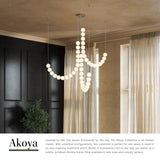 Alora Akoya 54-in 3-Head Chandelier