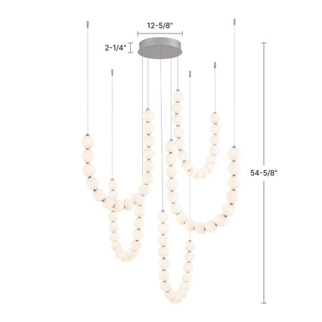 Alora Akoya 54-in 5-Head Chandelier