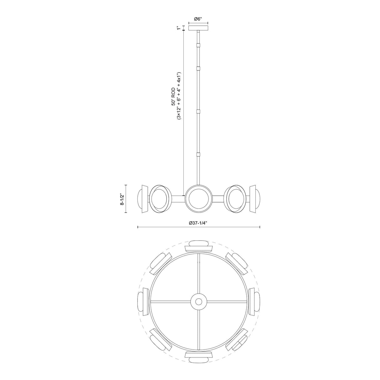 Alora Alonso 37-in Chandelier
