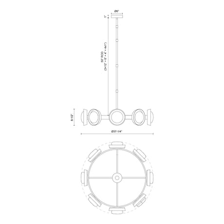 Alora Alonso 37-in Chandelier