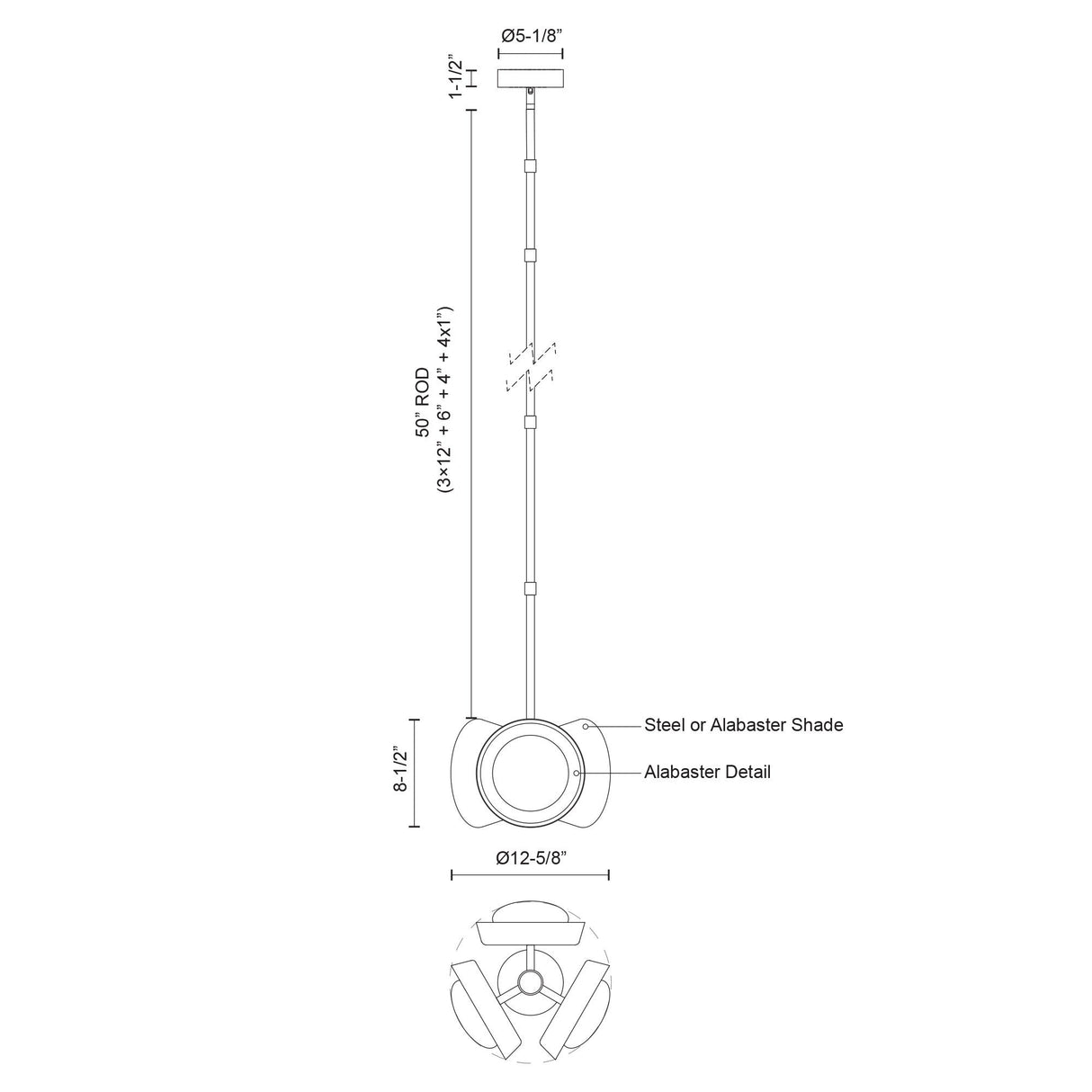 Alora Alonso 13-in Pendant