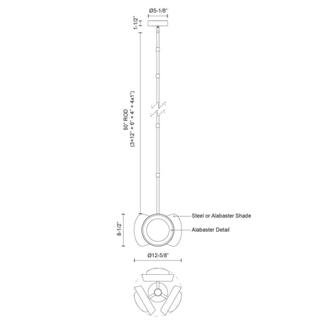 Alora Alonso 13-in Pendant