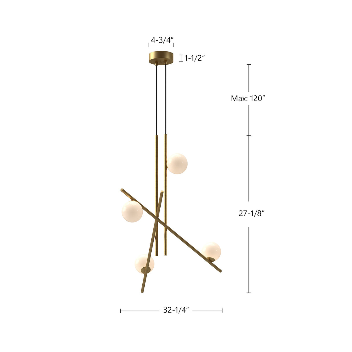 Kuzco Amara 32-in Chandelier