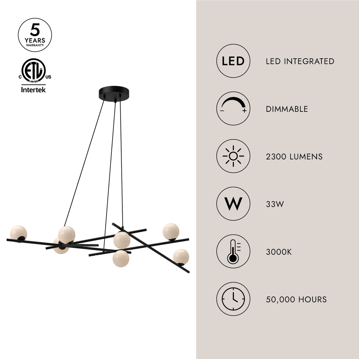 Kuzco Amara 54-in Chandelier