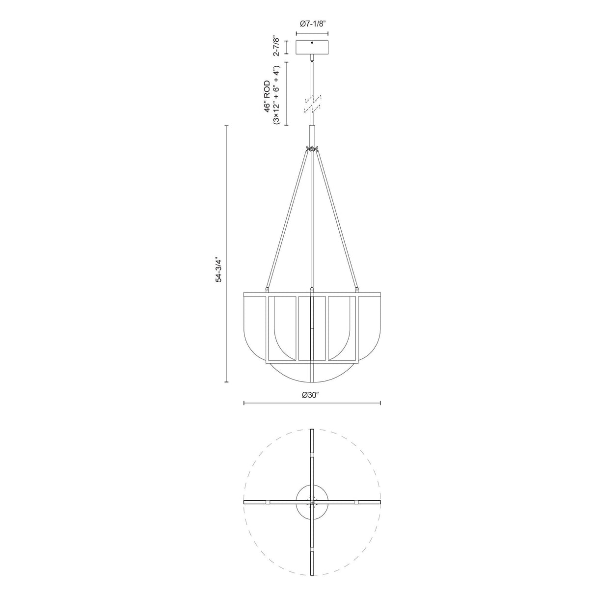 Alora Anders 30-in Chandelier