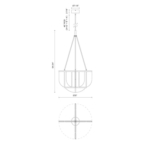 Alora Anders 30-in Chandelier