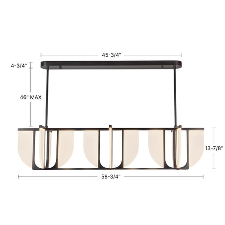 Alora Anders 59-in Linear Pendant