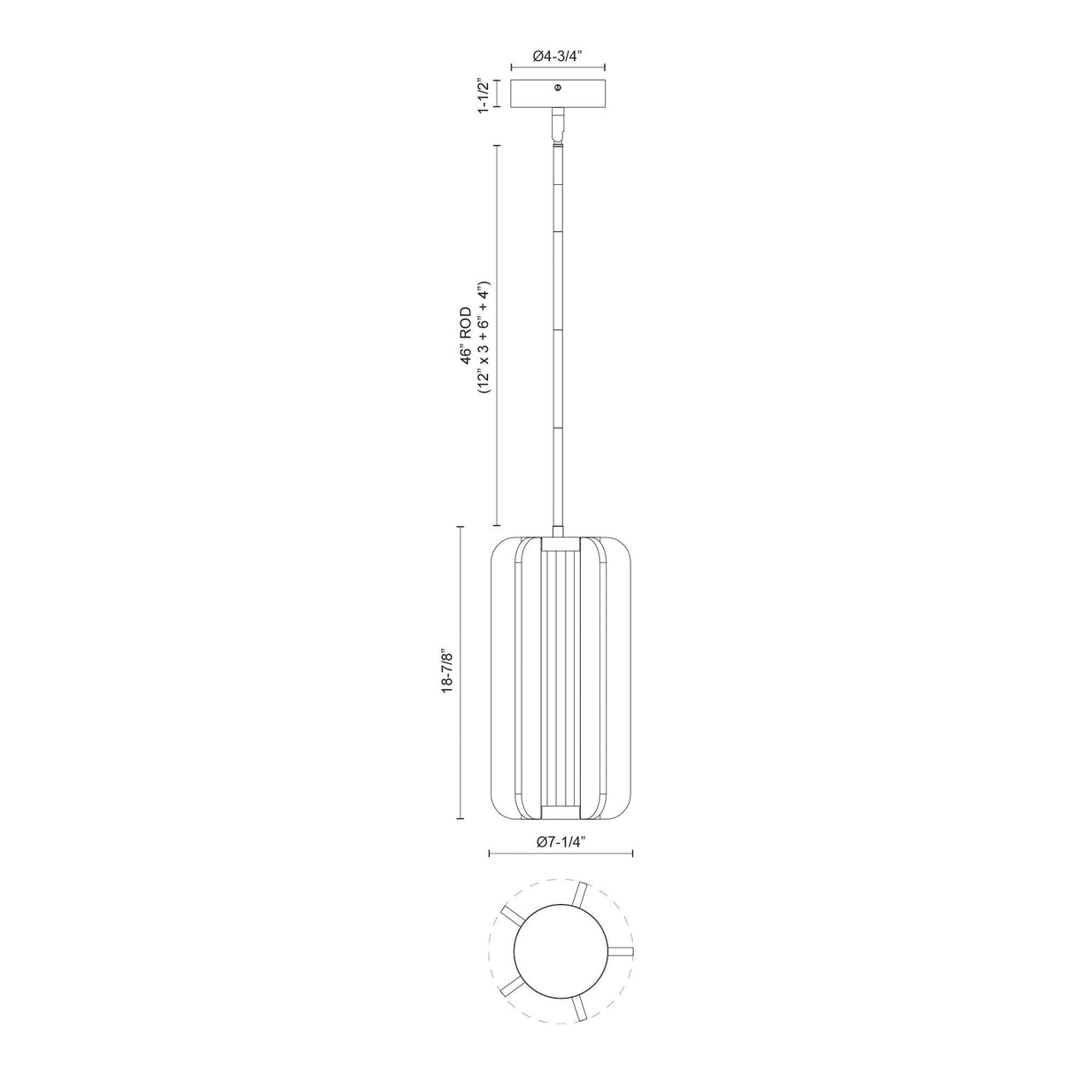 Alora Anders 7-in Pendant