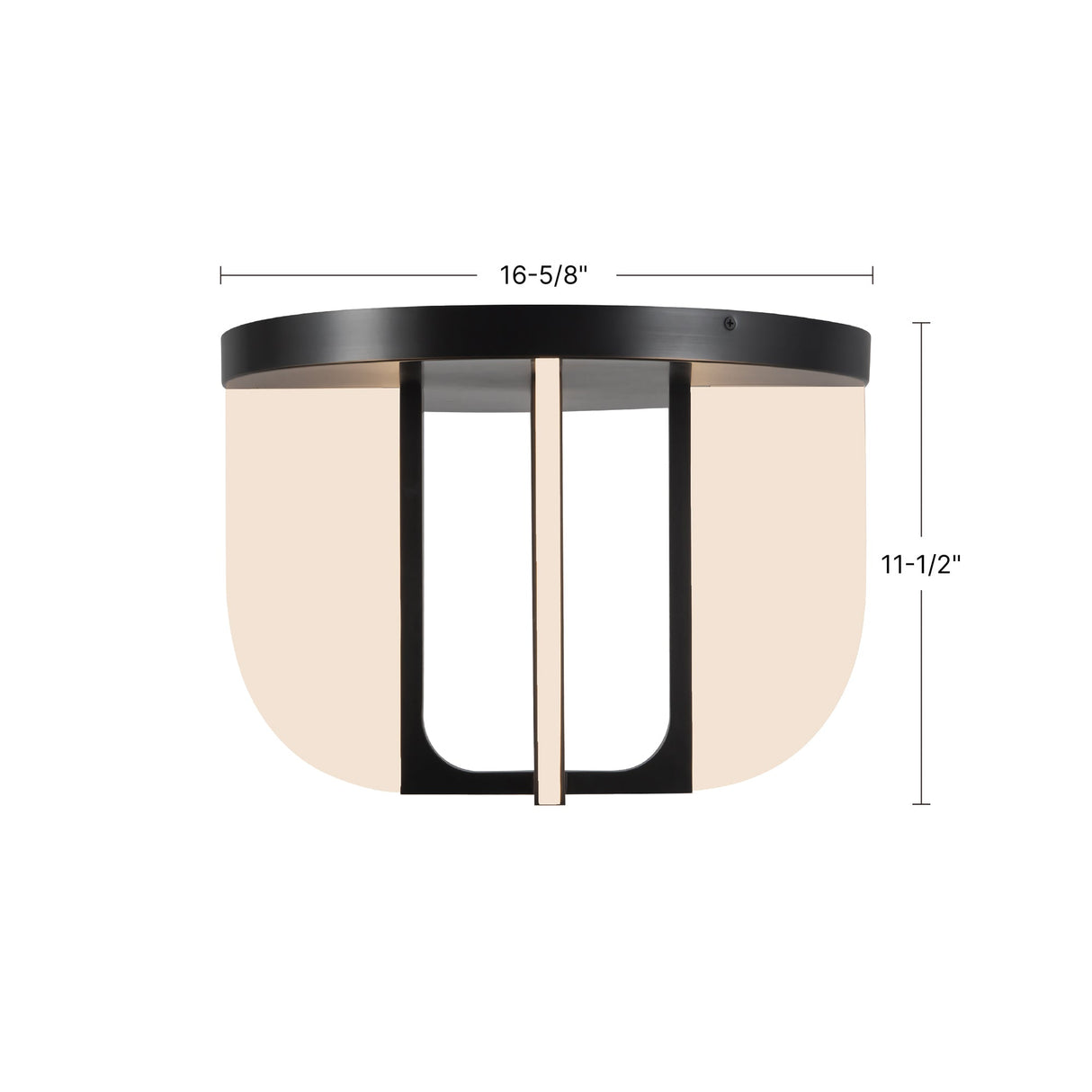 Alora Anders 16-in Semi-Flush Mount