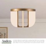 Alora Anders 16-in Semi-Flush Mount