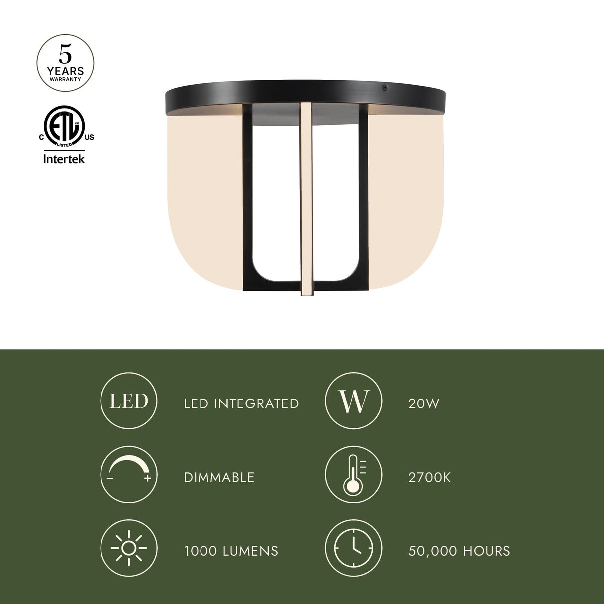 Alora Anders 16-in Semi-Flush Mount