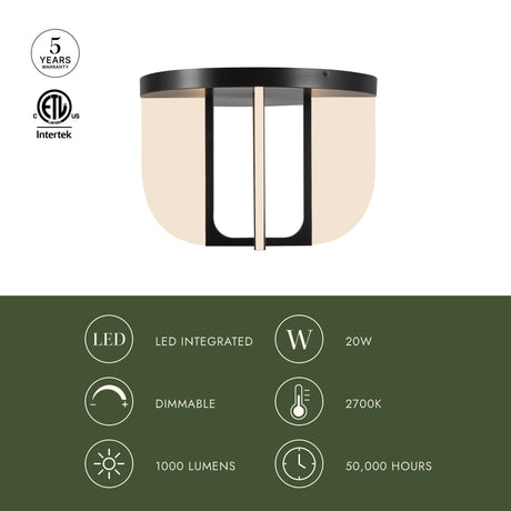 Alora Anders 16-in Semi-Flush Mount