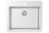 Arcadia T 25" Single Sink Topmount Tap Ledge, 16 Gauge, R20, Single Box