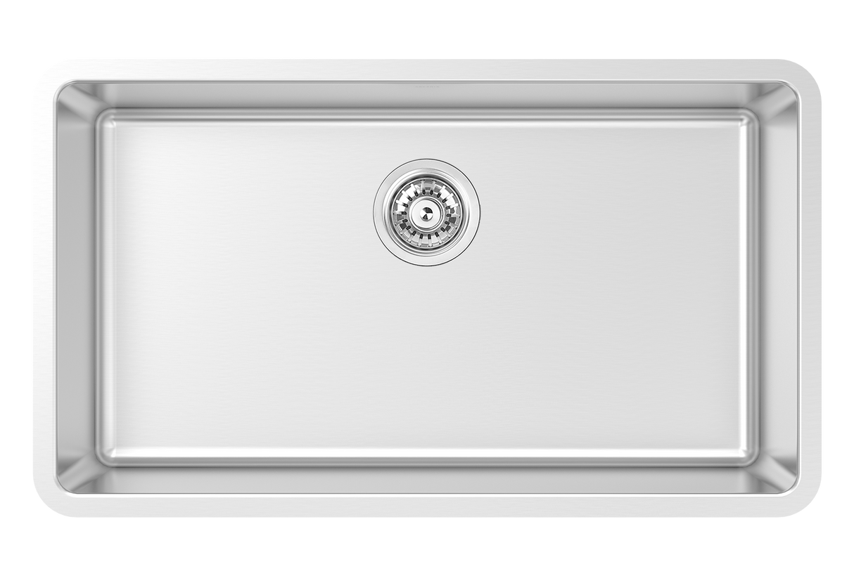 Arcadia U 32" Single Sink - Undermount, 16 Gauge, R20, Single Box