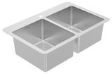 Arcadia T 33" 50/50 Double Sink-TM Tap Ledge, 16 Gauge, R20, Single Box