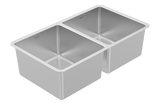 Arcadia U 32" 50/50 Double Sink - Undermount, 16 Gauge, R20, Single Box