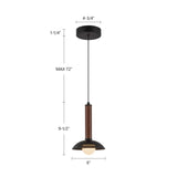 Alora Mood Arden 9-in (With Shade) Pendant