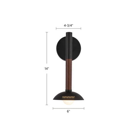 Alora Mood Arden 14-in (With Shade) Wall/Vanity Light