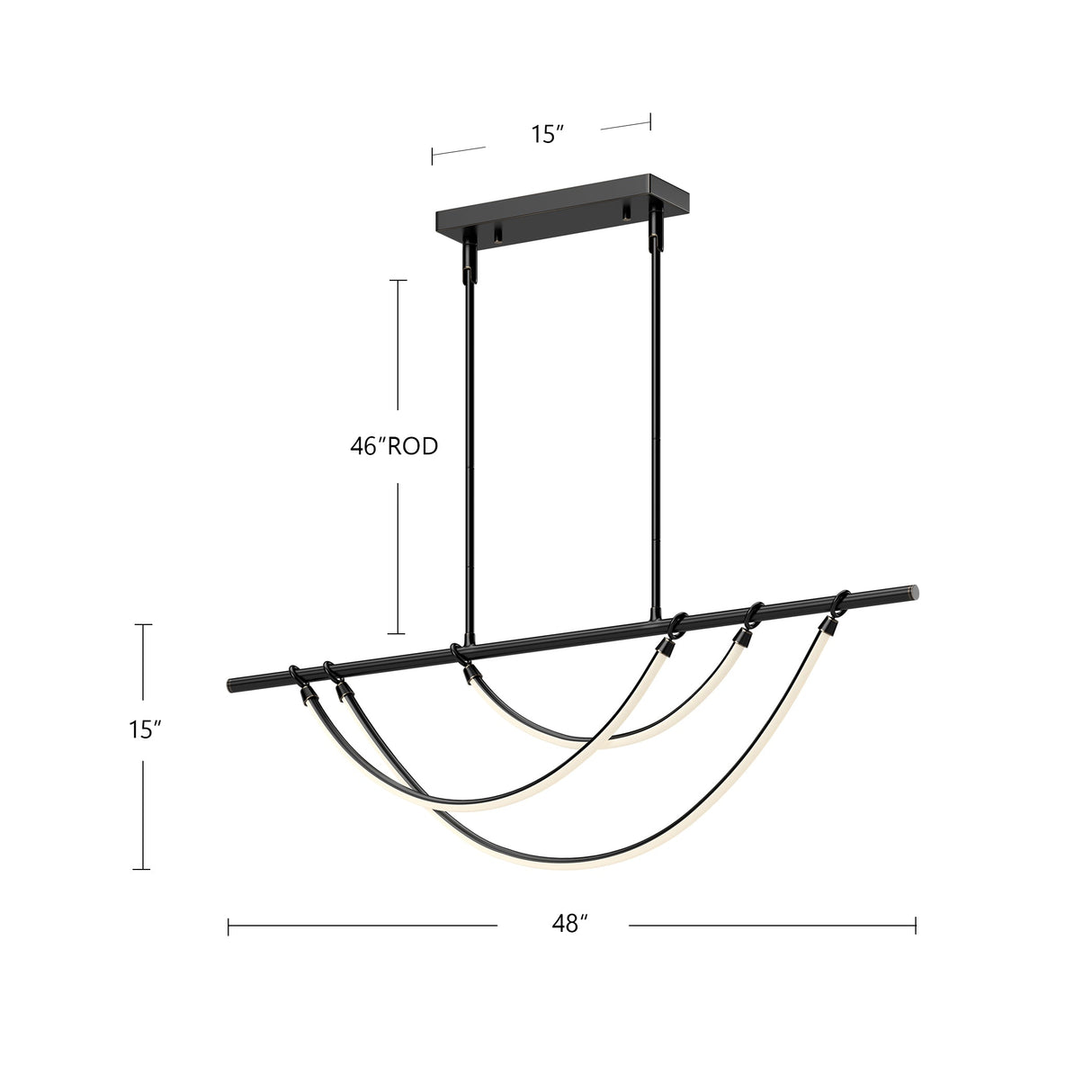 Alora Aryas 48-in Linear Pendant