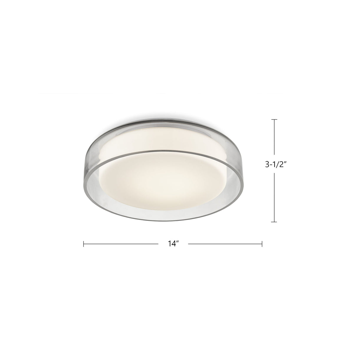 Kuzco Aston 14-in Flush Mount