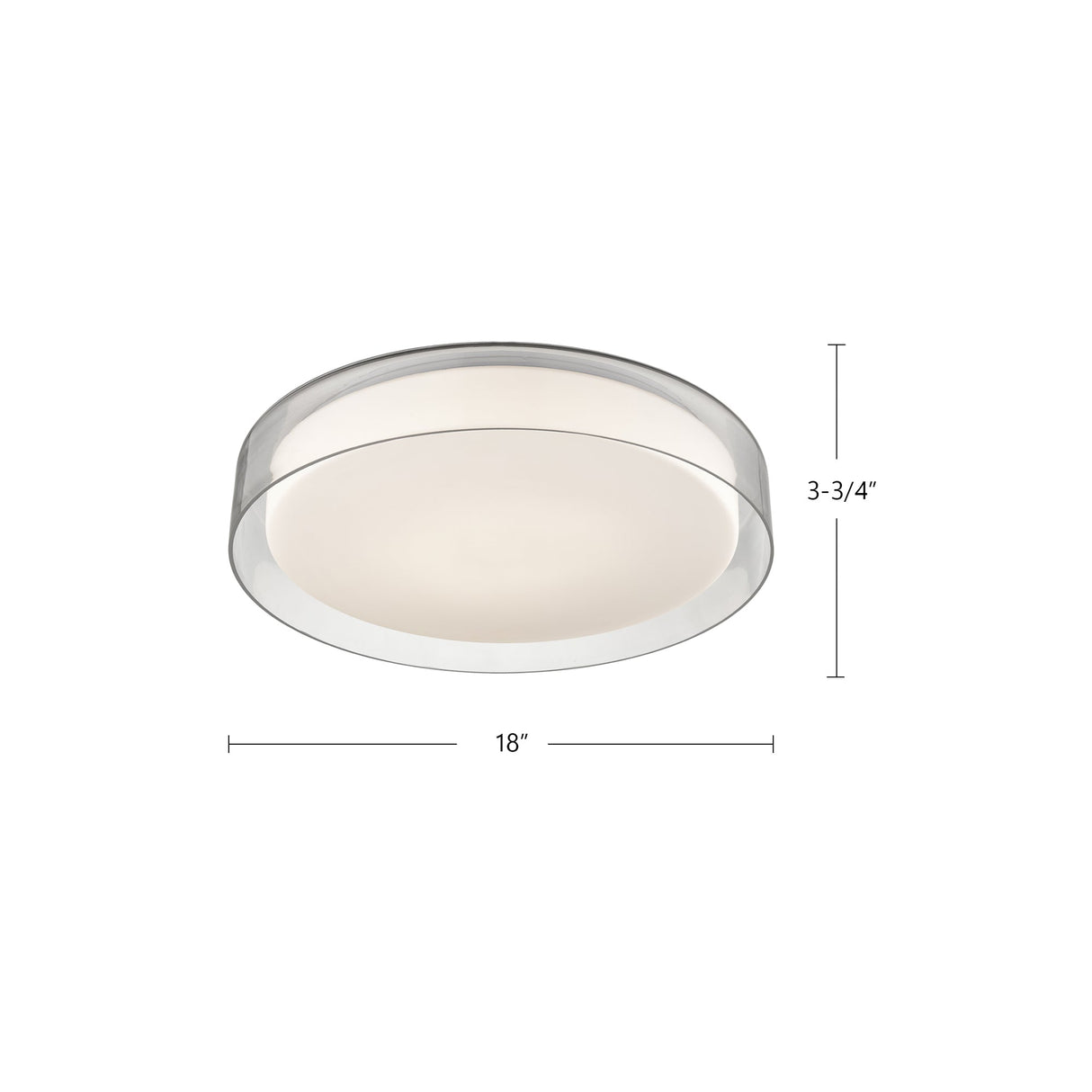 Kuzco Aston 18-in Flush Mount