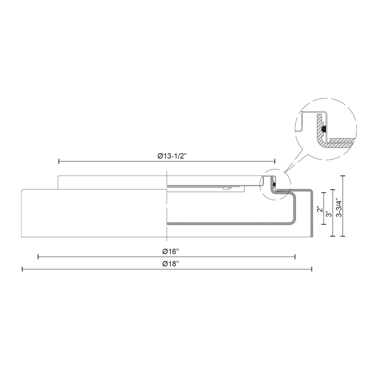 Kuzco Aston 18-in Flush Mount