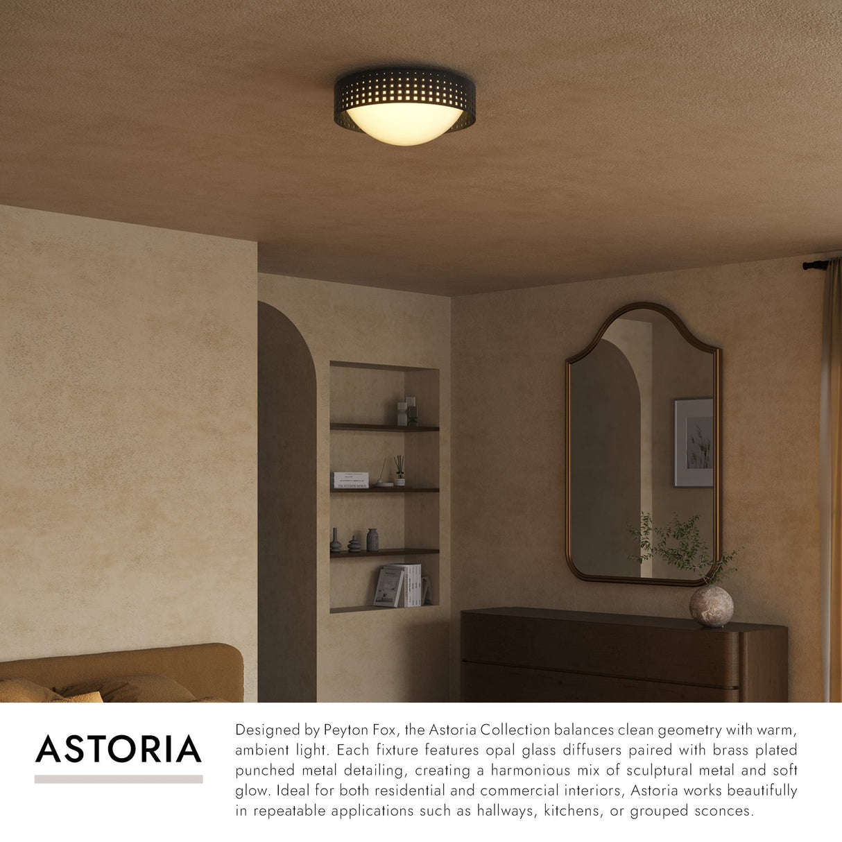 Kuzco Astoria 14-in Flush Mount