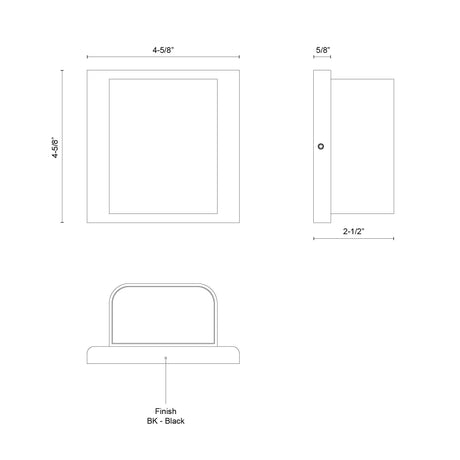 Kuzco Tolan 4-in All-terior Up/Down Wall Light