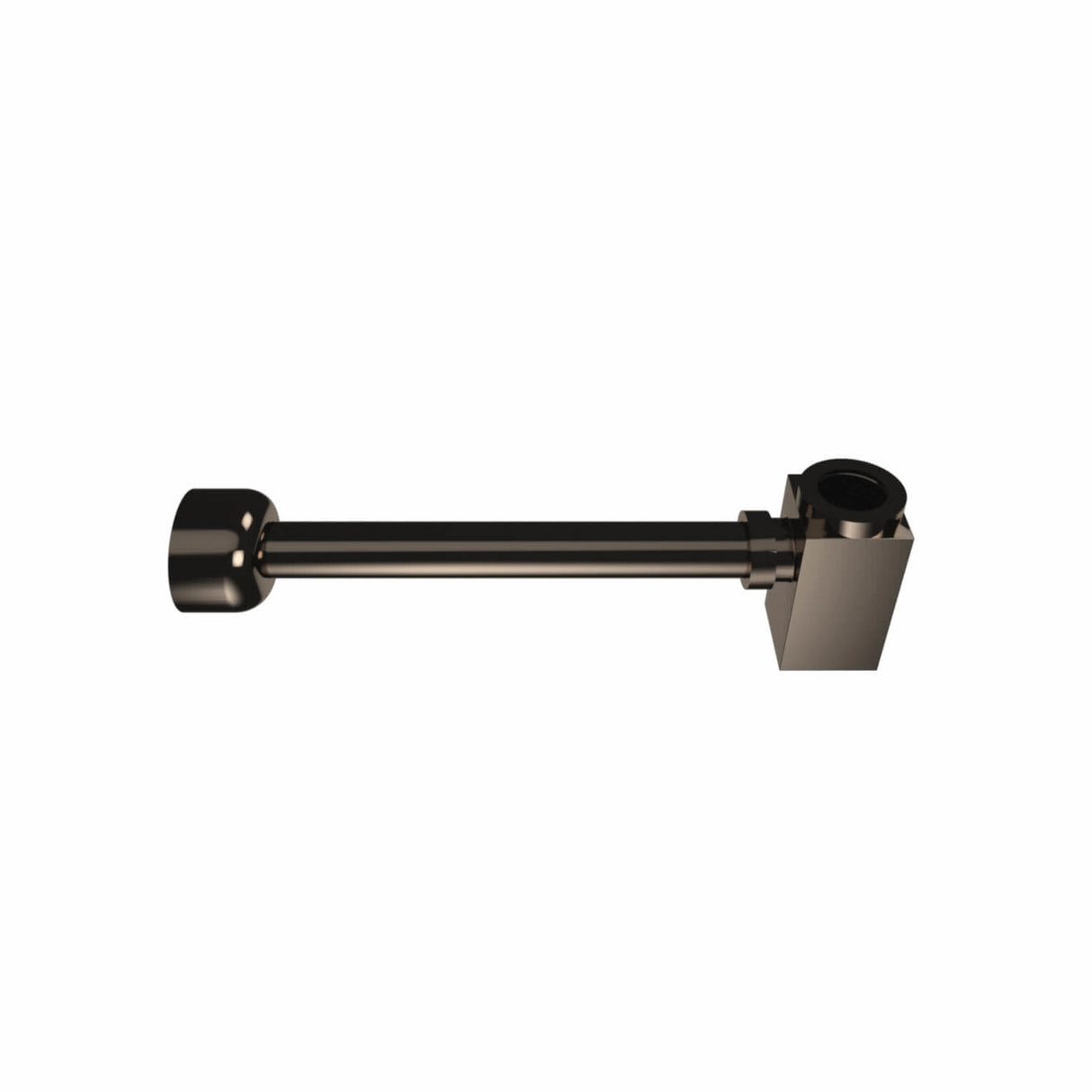 Square Waste with Integrated Trap in Polished Nickel