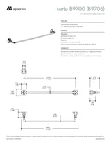 19" wallmount single towel bar