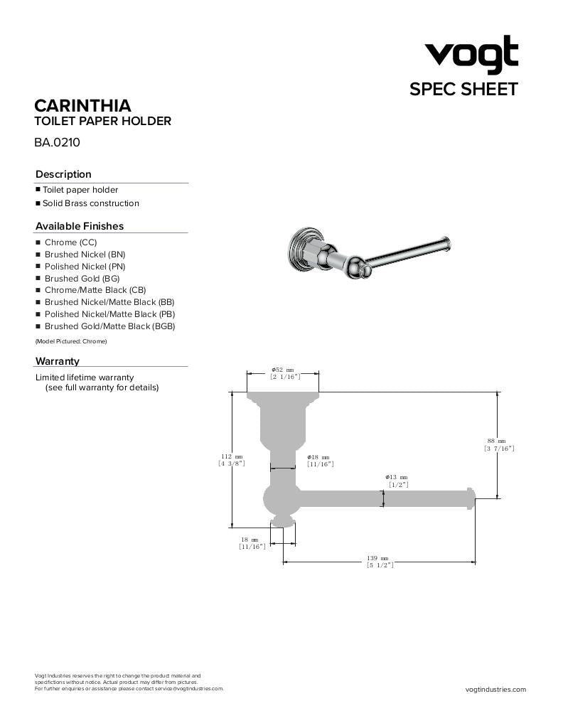CARINTHIA TOILET PAPER HOLDER