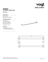WORGL 18" SINGLE TOWEL BAR
