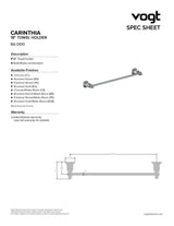 CARINTHIA 18" TOWEL BAR