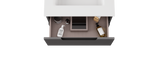 Coda Rippled 24″ Two Drawer Wall-Mounted Vanity