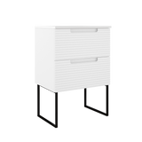 Coda Rippled 24″ Two Drawer Wall-Mounted Vanity