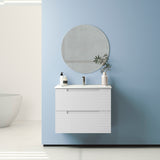 Coda Rippled 24″ Two Drawer Wall-Mounted Vanity