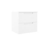 Coda Rippled 24″ Two Drawer Wall-Mounted Vanity