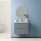 Coda Rippled 24″ Two Drawer Wall-Mounted Vanity