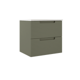 Coda Rippled 24″ Two Drawer Wall-Mounted Vanity