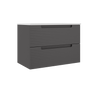 Coda Rippled 31″ Two Drawer Wall-Mounted Vanity