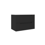 Coda 31″ Two Drawer Wall-Mounted Vanity in Matte Black