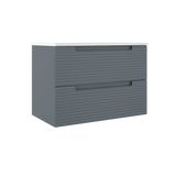 Coda Rippled 31″ Two Drawer Wall-Mounted Vanity
