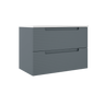 Coda Rippled 31″ Two Drawer Wall-Mounted Vanity