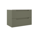 Coda Rippled 31″ Two Drawer Wall-Mounted Vanity
