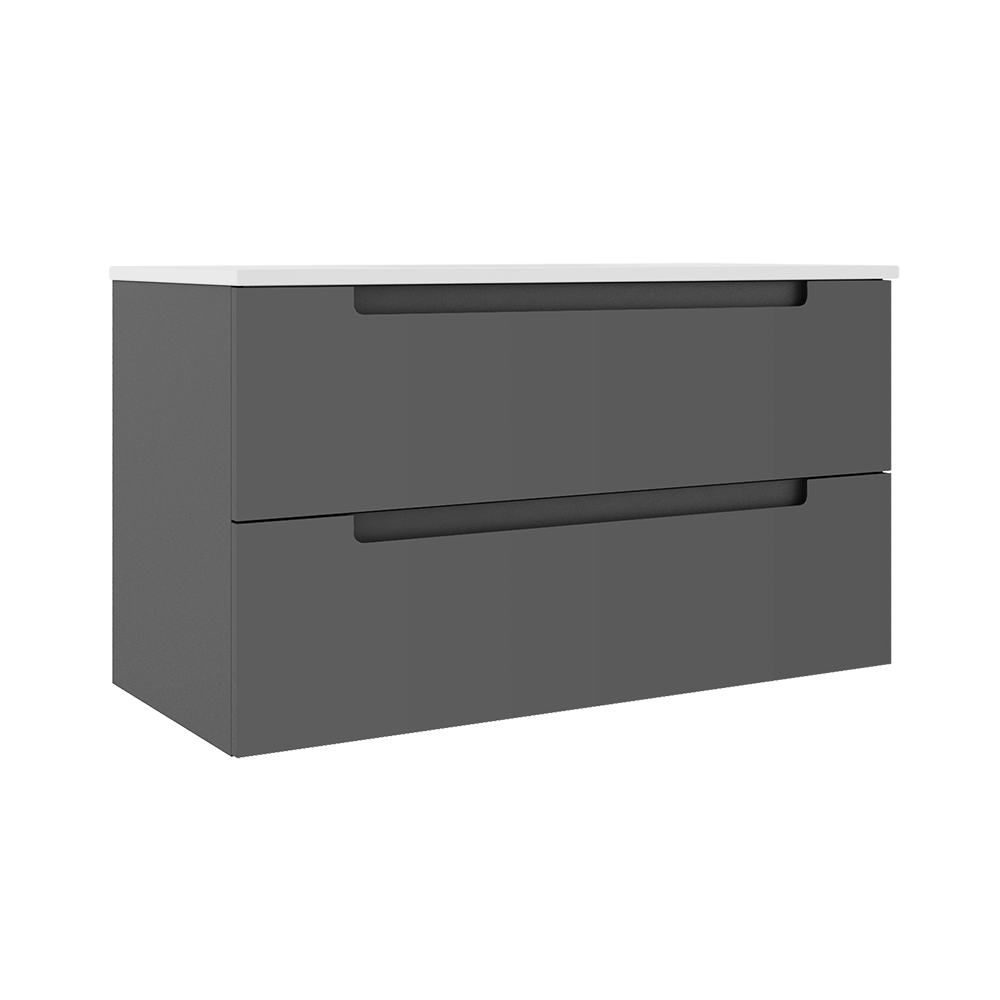 Coda 36″ Two Drawer Wall-Mounted Vanity