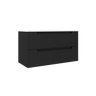 Coda 36″ Two Drawer Wall-Mounted Vanity in Matte Black