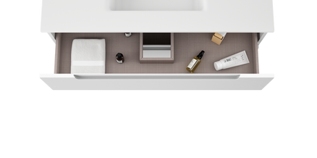 Coda Rippled 36″ Two Drawer Wall-Mounted Vanity - image 8