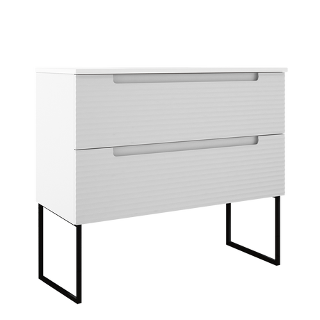Coda Rippled 36″ Two Drawer Wall-Mounted Vanity - image 7