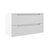 Coda Rippled 36″ Two Drawer Wall-Mounted Vanity